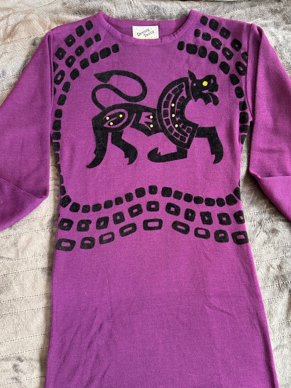 Dressy Tessy Purple Egyptian sweater dress M